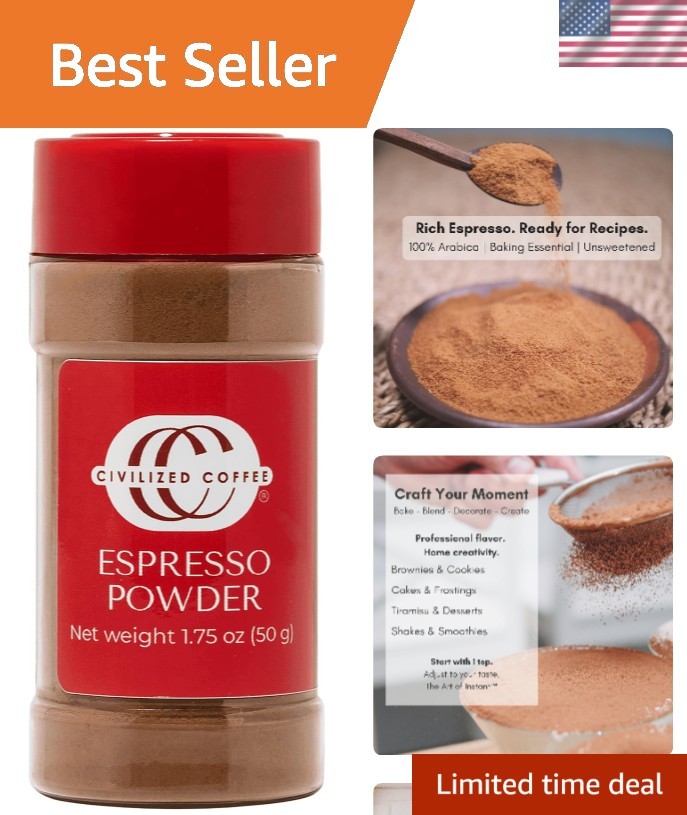 Espresso Powder for Baking & Desserts, 1.75 oz | 100% Colombian Coffee, Rich …