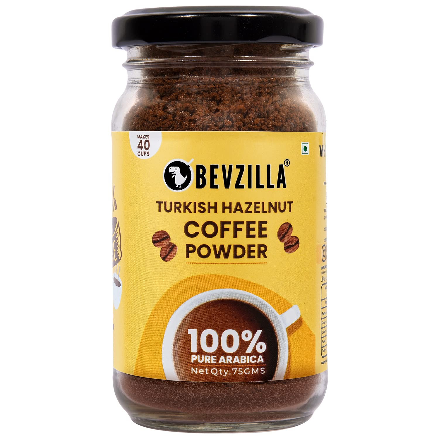 Bevzilla Instant Coffee Powder Turkish Hazelnut Flavour 75g