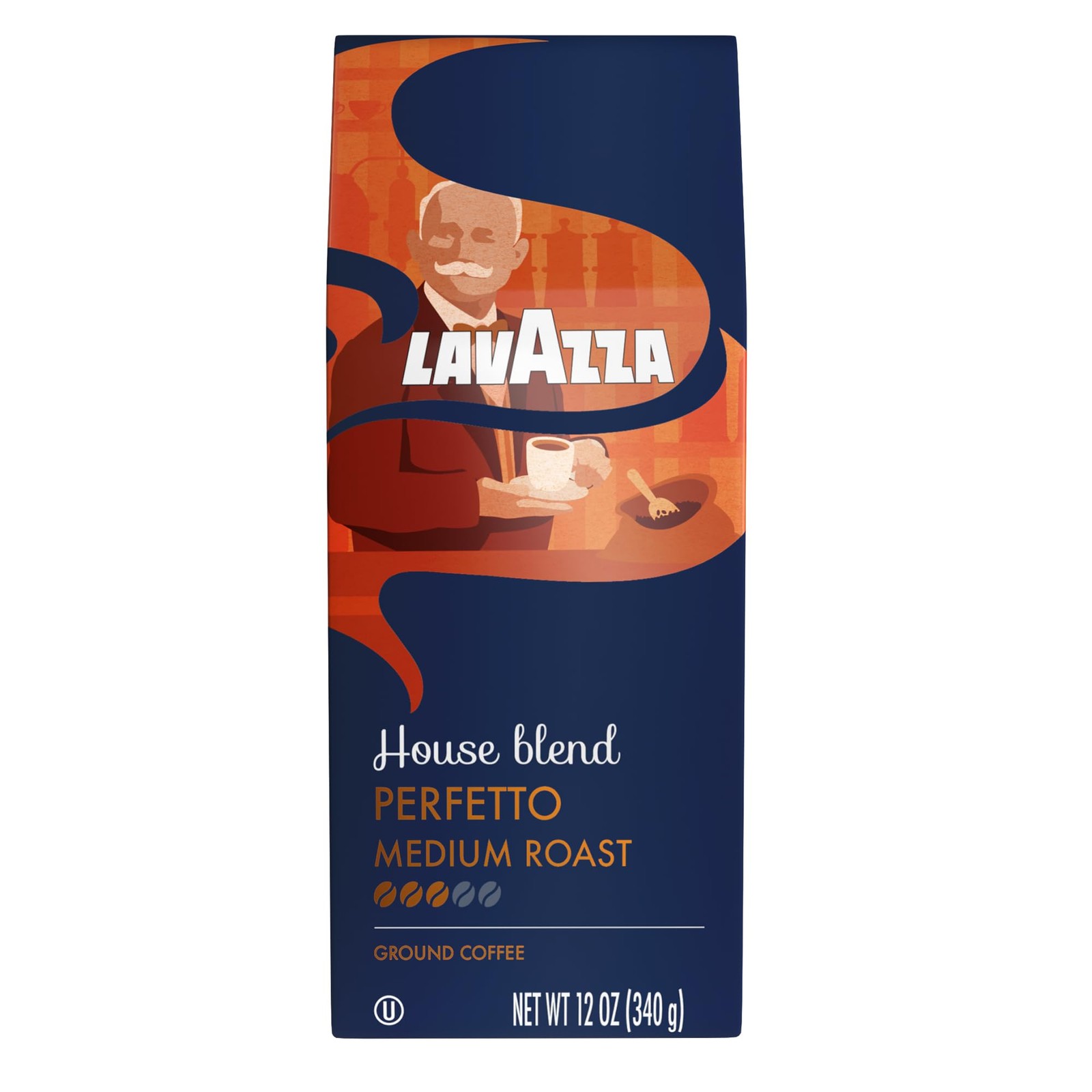 Lavazza House Blend Perfetto Ground Coffee 12oz Bag, 12 Ounce (Pack of 1)