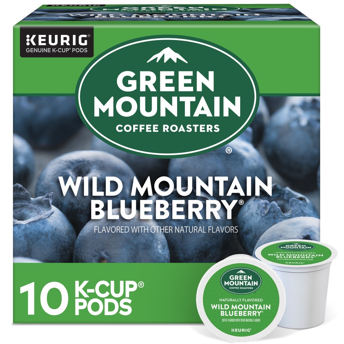 Green Mountain Wild Mountain Blueberry Coffee Keurig K Cups 10 ct 3.3 oz